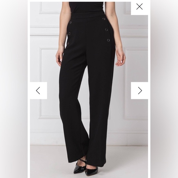 SAILOR Loose Fit Trousers by DKNY sz 2 Black #CasualWear #Party #sophisticated - Picture 3 of 8